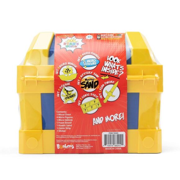 Open Box - Ryan's World -  Micro Chest 4 Figures Vehi Yellow - Picture 5 of 6